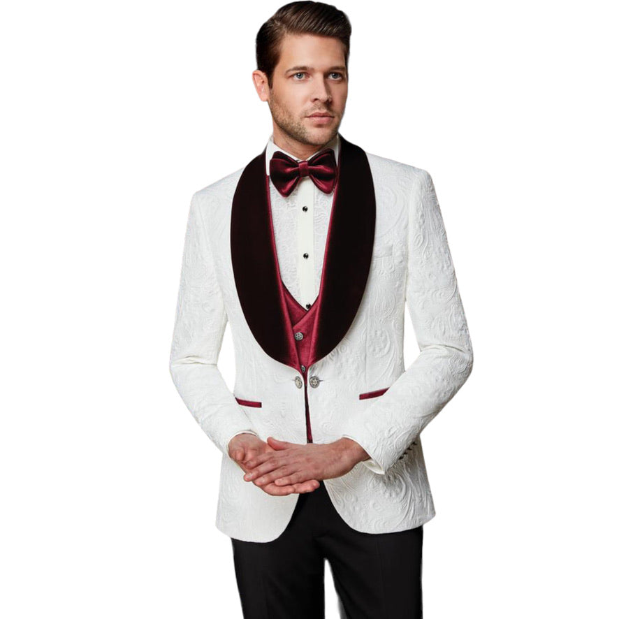 QUESSTE: PAISLEY 3PC. SLIM FIT SUIT